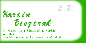 martin bisztrak business card